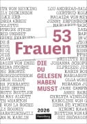 Cover-Bild zum Titel '53 Frauen, die du gelesen haben musst Wochen-Kulturkalender 2026' von 'Susanne Nadolny'