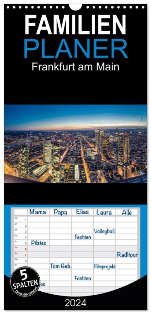 Familienplaner 2027 - Frankfurt am Main mit 5 Spalten (Wandkalender, 21 x 45 cm) CALVENDO - Peter Eberhardt