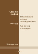 Cover-Bild zum Titel 'I libretti italiani a stampa dalle origini al 1800. Catalogo analitico con 16 indici' von 'Claudio Sartori'