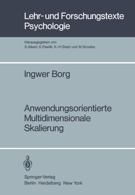 Anwendungsorientierte Multidimensionale Skalierung - I. Borg
