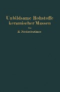 Cover-Bild zum Titel 'Unbildsame Rohstoffe keramischer Massen' von 'Rudolf Niederleuthner'