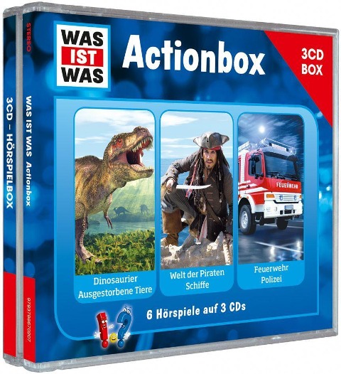 WAS IST WAS 3-CD-Hörspielbox "Action und Abenteuer" - Manfred Baur, Matthias Falk, Günther Illi