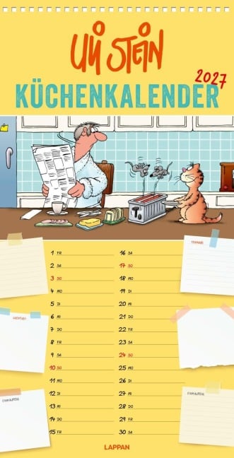 Uli Stein Küchenkalender 2027: Monatskalender für die Wand - Uli Stein