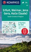 Cover-Bild zum Titel 'KOMPASS Wanderkarten-Set 457 Erfurt, Weimar, Jena, Gera, Halle (Saale) (2 Karten) 1:50.000' von ''