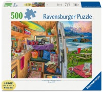 Cover-Bild zum Titel 'Erwachsenenpuzzle 500 Large Pieces - Beim Camping' von ''