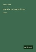 Cover-Bild zum Titel 'Deutsche Rechtsalterthümer' von 'Jacob Grimm'
