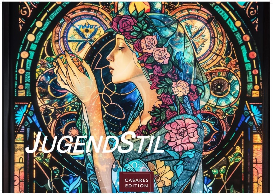 Jugendstil Kalender 2027 - Wandkalender | Fotokalender Kunst 35x50cm Großformat - Stilvolle künstlerische Motiven im Jugendstil für das ganze Jahr. - 