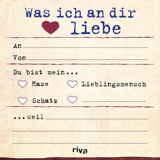 Was ich an dir liebe - Klebezettel - Alexandra Reinwarth