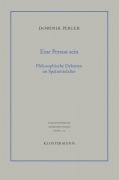 Cover-Bild zum Titel 'Eine Person sein' von 'Dominik Perler'