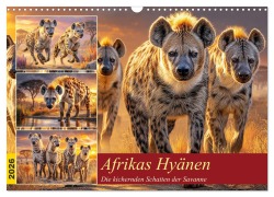 Cover-Bild zum Titel 'Afrikas Hyänen. Die kichernden Schatten der Savanne (Wandkalender 2026 DIN A3 quer), CALVENDO Monatskalender' von 'Rose Hurley'