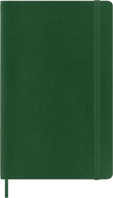 Moleskine 12 Monate Wochen Notizkalender 2026, Large/A5, 1 Wo = 1 Seite, rechts linierte Seite, Weicher Einband, Myrtengrün - 