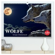 Wölfe. Graue Eminenzen (hochwertiger Premium Wandkalender 2026 DIN A2 quer), Kunstdruck in Hochglanz - Elisabeth Stanzer