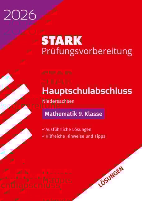 STARK Lösungen zu Mathematik 9. Klasse - Hauptschulabschluss 2026 Niedersachsen - Prüfungsvorbereitung - 