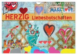 Cover-Bild zum Titel 'Herzig Liebesbotschaften (Wandkalender 2026 DIN A4 quer), CALVENDO Monatskalender' von 'Gabriele Gerner'