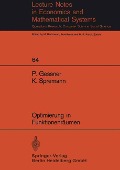 Optimierung in Funktionenräumen - K. Spremann, P. Gessner