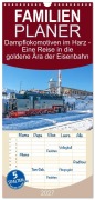 Cover-Bild zum Titel 'Familienplaner 2027 - Dampflokomotiven im Harz - Eine Reise in die goldene Ära der Eisenbahn mit 5 Spalten (Wandkalender, 21 x 45 cm) CALVENDO' von 'Thomas Bugdoll'
