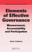 Cover-Bild zum Titel 'Elements of Effective Governance' von 'Kathe Callahan'