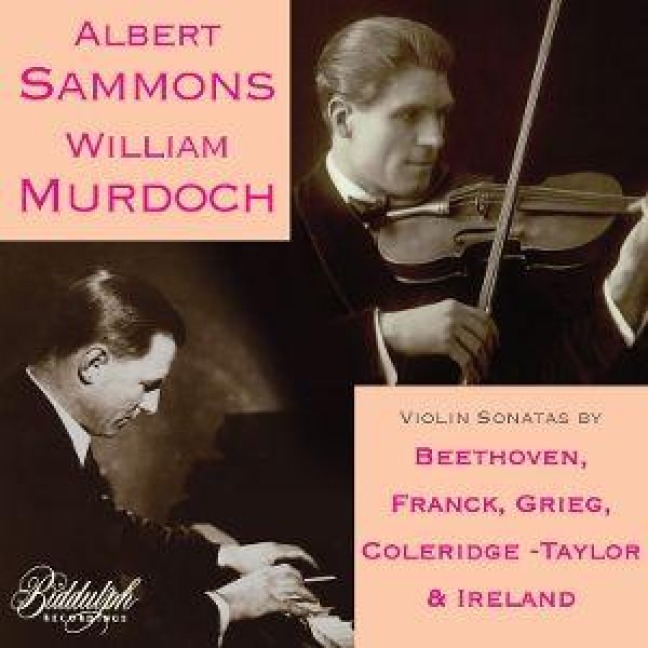 Die kompletten Sonatenaufnahmen (1916-17) - William/Sammons Murdoch