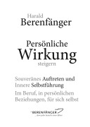 Cover-Bild zum Titel 'Persönliche Wirkung steigern' von 'Harald Berenfänger'