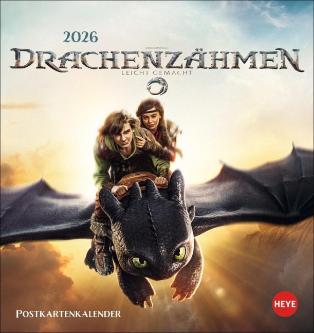 Drachenzähmen Postkartenkalender 2026 - 