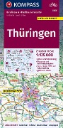 Cover-Bild zum Titel 'KOMPASS Großraum-Radtourenkarte 3707 Thüringen 1:125.000' von ''