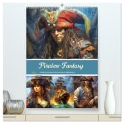 Cover-Bild zum Titel 'Piraten-Fantasy. Wilde Seeräuber-Romantik im Mittelalter (hochwertiger Premium Wandkalender 2026 DIN A2 hoch), Kunstdruck in Hochglanz' von 'Rose Hurley'