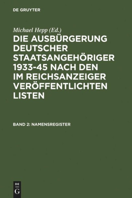 Namensregister - 