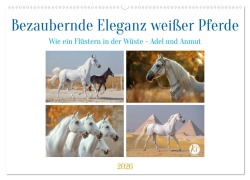 Cover-Bild zum Titel 'Bezaubernde Eleganz weißer Pferde (Wandkalender 2026 DIN A2 quer), CALVENDO Monatskalender' von 'Kerstin Waurick'