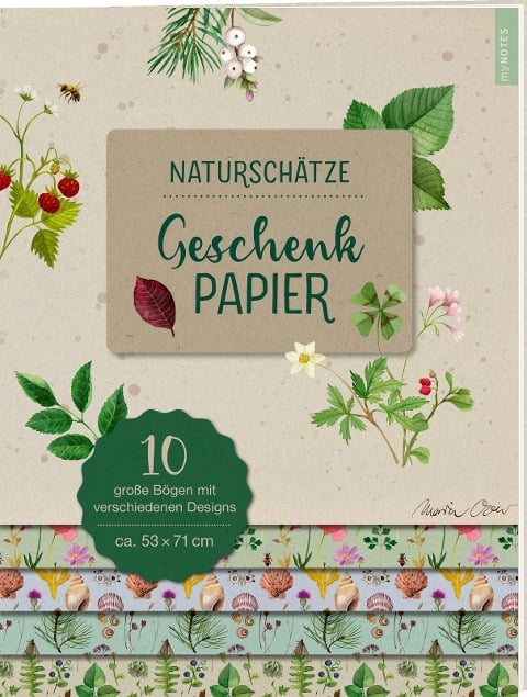 myNOTES Papeterie: Geschenkpapier Naturschätze - 
