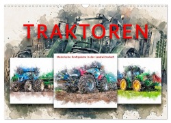 Traktoren - malerische Kraftpakete in der Landwirtschaft (Wandkalender 2025 DIN A3 quer), CALVENDO Monatskalender - Peter Roder