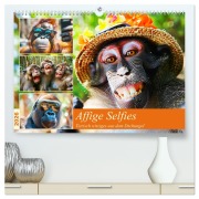 Cover-Bild zum Titel 'Affige Selfies. Tierisch witziges aus dem Dschungel (hochwertiger Premium Wandkalender 2026 DIN A2 quer), Kunstdruck in Hochglanz' von 'Rose Hurley'