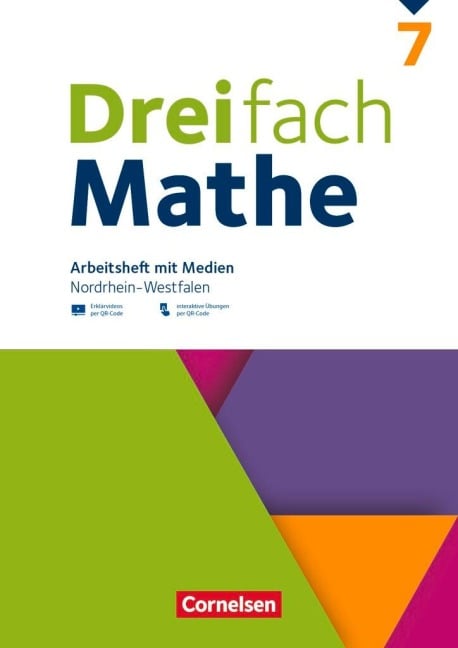 Dreifach Mathe 7. Schuljahr - Nordrhein-Westfalen - Ausgabe 2022 - Arbeitsheft mit Medien und Lösungen - 