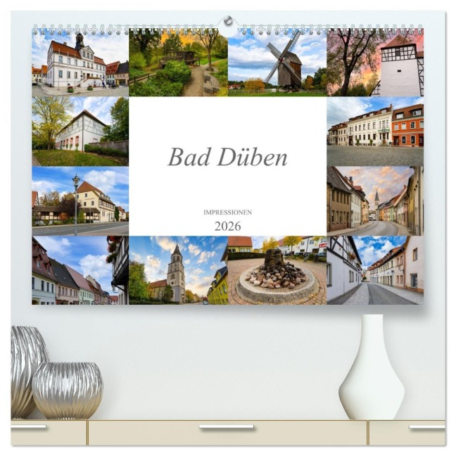 Bad Düben Impressionen (hochwertiger Premium Wandkalender 2026 DIN A2 quer), Kunstdruck in Hochglanz - Dirk Meutzner