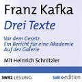 Cover-Bild zum Titel 'Drei Texte von Franz Kafka' von 'Franz Kafka'