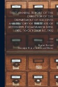 Cover-Bild zum Titel 'First Annual Report of the Director of the Department of Archives and History of the State of Mississippi, From March 14th, 1902, to October 1st, 1902' von 'Dunbar Rowland'