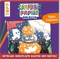 Cover-Bild zum Titel 'Zauberpapier Malbuch Happy Halloween' von 'Natascha Pitz'