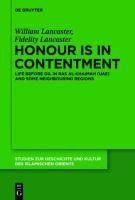 Honour Is in Contentment - William Lancaster, Fidelity Lancaster