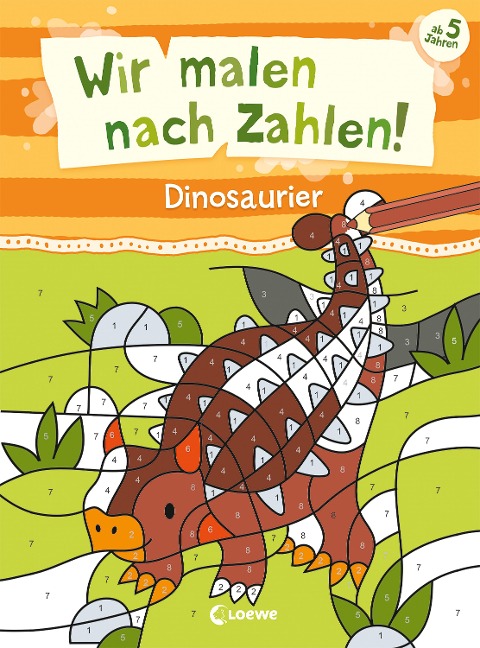 Wir malen nach Zahlen! - Dinosaurier - 