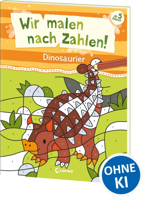 Wir malen nach Zahlen! - Dinosaurier - 