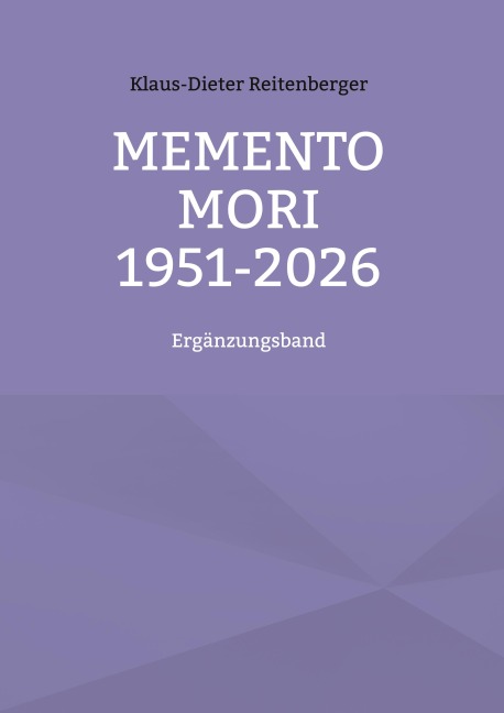 Memento mori 1951-2026 - Klaus-Dieter Reitenberger