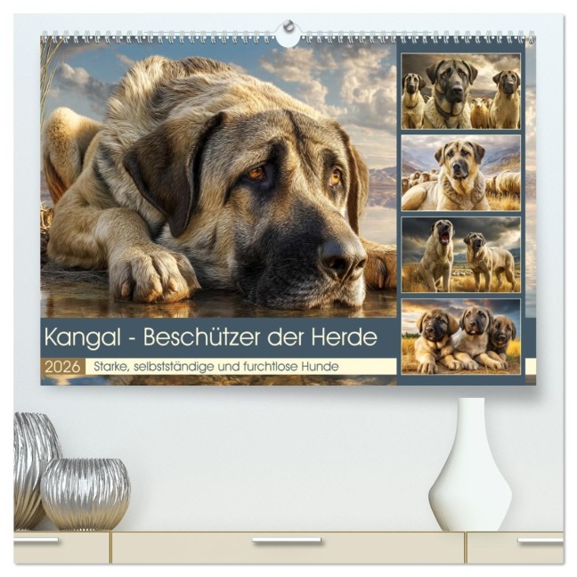 Kangal - Beschützer der Herde. Starke, selbstständige und furchtlose Hunde (hochwertiger Premium Wandkalender 2026 DIN A2 quer), Kunstdruck in Hochglanz - Rose Hurley
