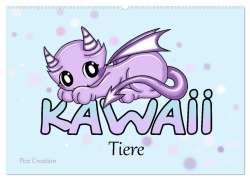 Cover-Bild zum Titel 'niedliche Kawaii Tiere (Wandkalender 2026 DIN A2 quer), CALVENDO Monatskalender' von 'Pezi Creation Petra Haberhauer'