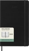 Moleskine Classic 12 Month 2025 Weekly Vertical Planner, Hard Cover, Large (5" x 8.25"), Black, 144 pages - 