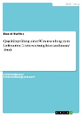 Cover-Bild zum Titel 'Qualitätsprüfung einer Warensendung vom Lieferanten (Unterweisung Bürokaufmann/ -frau)' von 'Daniel Steffen'