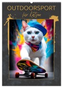 Cover-Bild zum Titel 'Outdoorsport für Katzen (Wandkalender 2026 DIN A2 hoch), CALVENDO Monatskalender' von 'Melanie Viola'