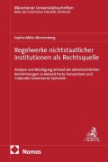 Cover-Bild zum Titel 'Regelwerke nichtstaatlicher Institutionen als Rechtsquelle' von 'Sophie Miller-Blumenberg'