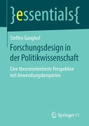 Cover-Bild zum Titel 'Forschungsdesign in der Politikwissenschaft' von 'Steffen Ganghof'