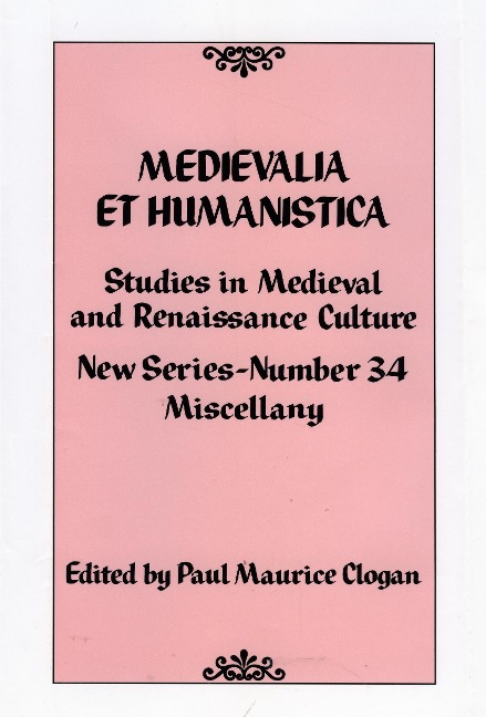 Medievalia et Humanistica, No. 34 - 