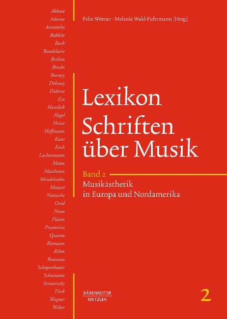 Lexikon Schriften über Musik, Band 2: Musikästhetik in Europa und Nordamerika - 