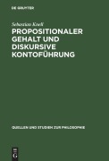 Cover-Bild zum Titel 'Propositionaler Gehalt und diskursive Kontoführung' von 'Sebastian Knell'